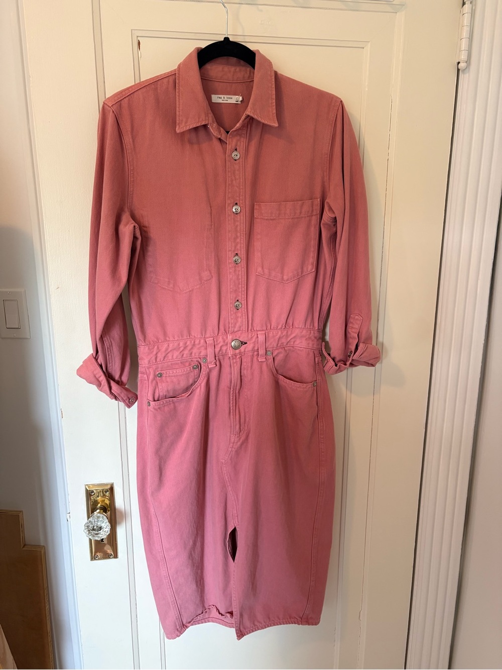 rag & bone Dusty Rose Utility Midi Dress